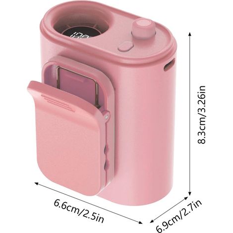 Ventilador de Clip Portátil con Batería 1800 mAh, Carga USB-C Rápida y Pantalla Digital, Silencioso – Ideal para Oficina, Viajes y Aire Libre (1/4)