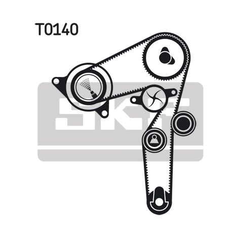 Kit de courroie crantée SKF VKMA 02174 FIAT 12781-79J50 12781-79J51 12810-79J51