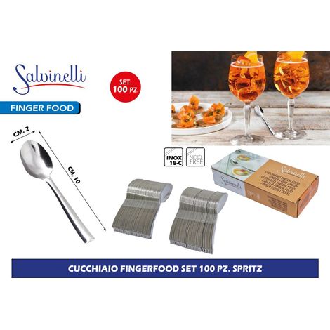 Forchettina finger food inox Salvinelli Spritz 100 pz