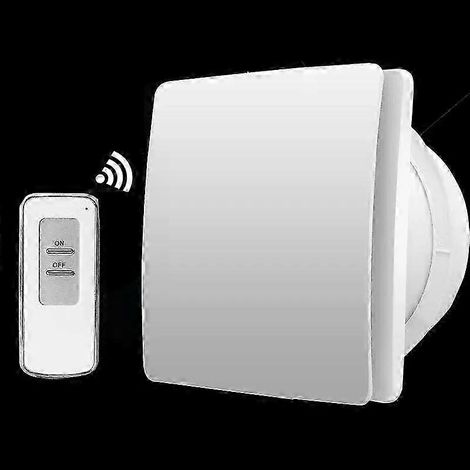 Ventilateur d'extraction haute vitesse de 4/6 pouces compatible avec les salles de bains, les cuisines et les salles de douche  peut être monté au mur ou sur une fenêtre  livré avec une télécommande. (1/5)