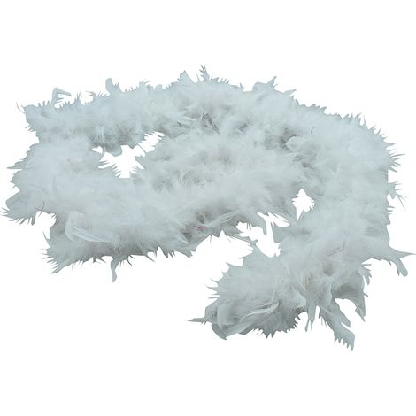 Boa Piumato Bianco lungo 180 cm per Decorazioni Natalizie Accessorio Elegante 50gr Finestre, Porte, Eventi (1/4)
