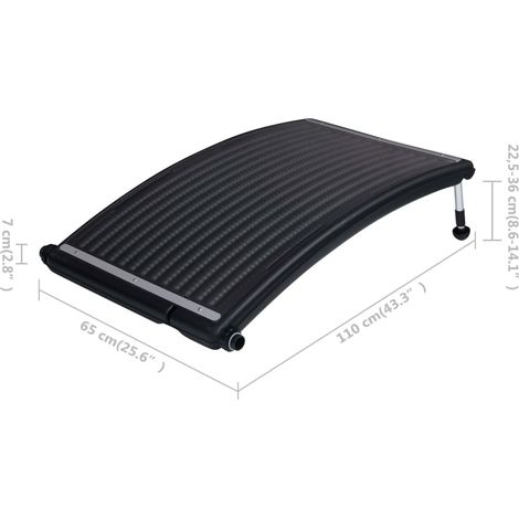 Vidaxl – Panneau de chauffage solaire de piscine courbé 110x65 cm – Efficacité accrue grâce à la technologie solaire – Pour piscines hors sol jusqu'à 20m³ — vue 2