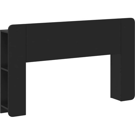 Headboard Cabinet Black 135 x 18.5 x 80 cm Engineered Wood vidaXL (1/5)