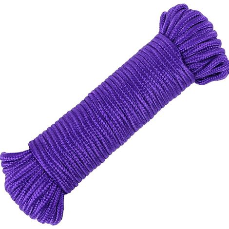 Corde Polypropylène Nylon - Tresse Diamantée 7 mm - 90 Pi - Pour Camping Pêche Navigation Extérieur - 1 Pièce (1/5)