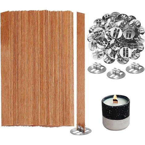 Holzdochte für Kerzen, 100 Holzdochte zur Kerzenherstellung, A--