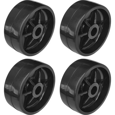 cyclingcolors 4x ruote plastica 38mm nero rotelle mobili dura carrello piccole guardaroba cassetto letto porta scorrevole