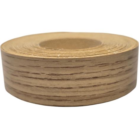 1x Bande de Chant Thermocollant 21mm x 5m Epaisseur 0,50mm Mélaminé Facile à Appliquer Bricolage Étagère Meuble Panneau Bois Durable, Chêne Crémone (1/3)
