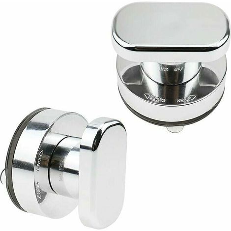 Furniture Handle Suction Cup Handle for Glass Door Shower Strong Suction Cup Drawer Glass Mirror Wall Tile Handles - 2pcs (silver) (1/4)