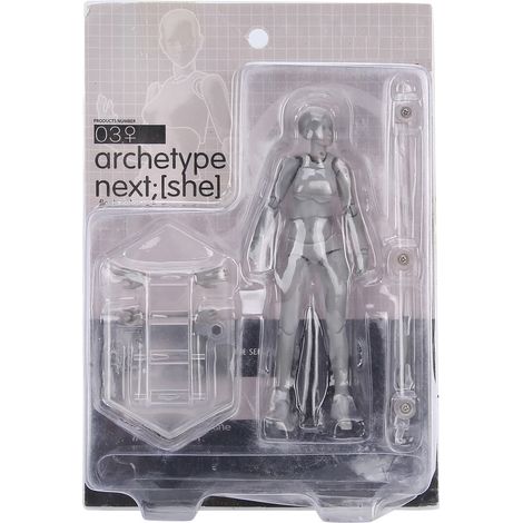 PVC Artists Action Figure Model Human Drawing Model Woman Mannequin DecorationGray (1/5)