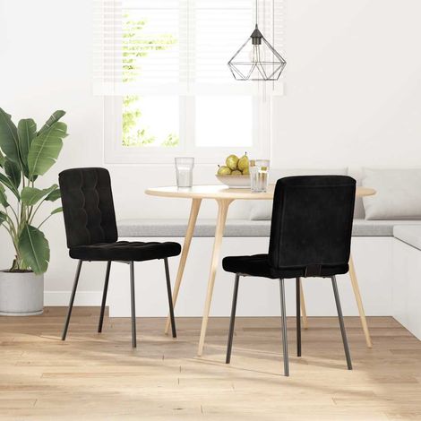 Maison Exclusive - Sedie da Pranzo 2 pz Nere in Velluto (1/5)