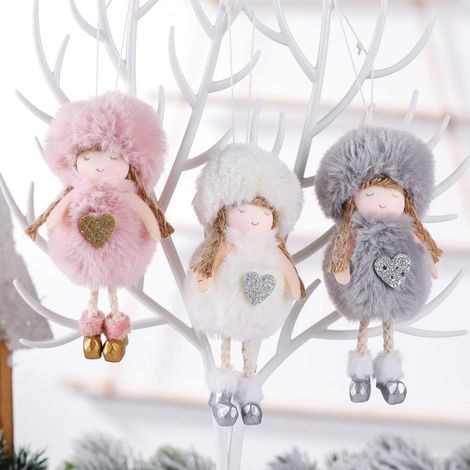 Lot de 3 pendentifs de Noël, décorations sapin, lutins festifs, suspension intérieur extérieur (1/5)