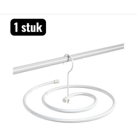 Étendoir à linge spiralé blanc pour couettes et draps système rotatif extérieur robuste et compact pour balcon et séchage du linge (1/5)