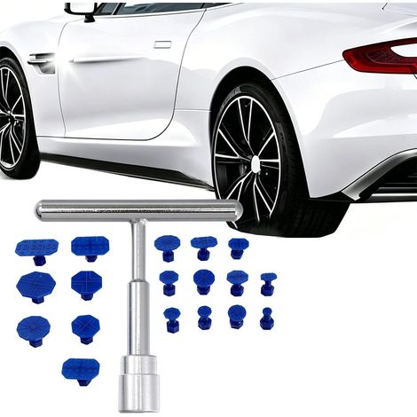 Outil Réparation de Debosselage,19pcs Kit Débosselage Ventouse,Kit Retrait Dent Enlèvement,Kit Debosselage Sans Peinture,Outils de Réparation Carrosserie,Kit Réparation Bosses Voiture,Dent Repair (1/5)