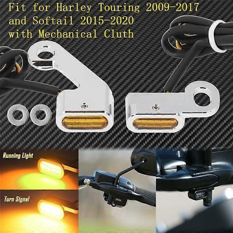 feux clignotants LED orange homologués E pour motos Harley Touring 09-20, Sportster 04-20 et Softail 15-20 (1/4)
