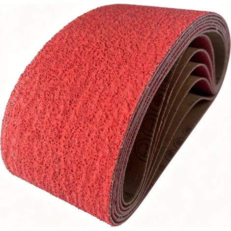 Lot de 6 bandes abrasives céramiques 75 x 533 mm Grain 40 (1/4)