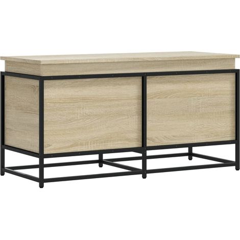 Storage Box with Lid Sonoma Oak 100x40x51.5 cm Engineered Wood vidaXL