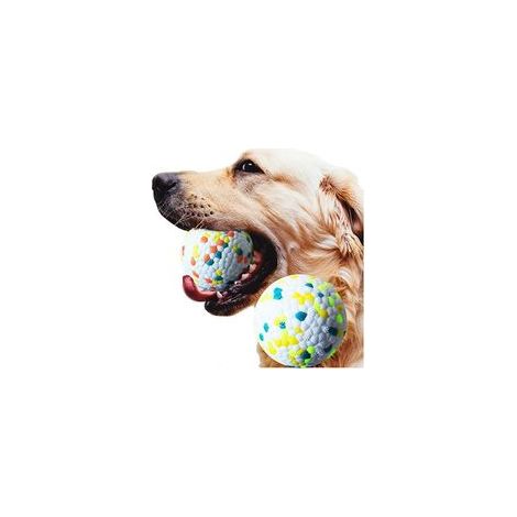 Balle en caoutchouc dur indestructible pour chien, nettoyage des dents – (1/5)