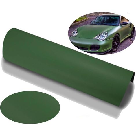 Pellicola adesiva verde militare car wrapping tuning antigraffio no bolle Misura - 152cm x 30cm (1/5)