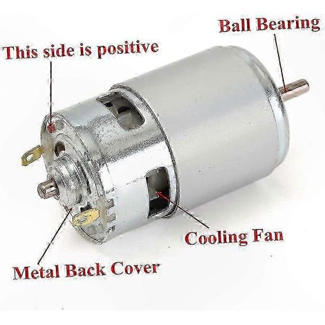 Hochleistungs-Gleichstrommotor, 12V-36V, 3500-9000 U/min, Kugellager, hohes Drehmoment, geringe Geräuschentwicklung, Netzteilzubehör. (1/4)
