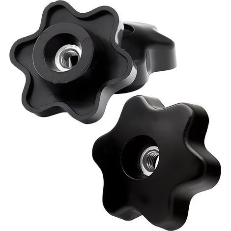 M10 Ecrous Étoile, Bouton de Serrage Tête Étoile, Écrou de Serrage Tête Étoile en Plastique M10 (3 Pièces) (1/5)
