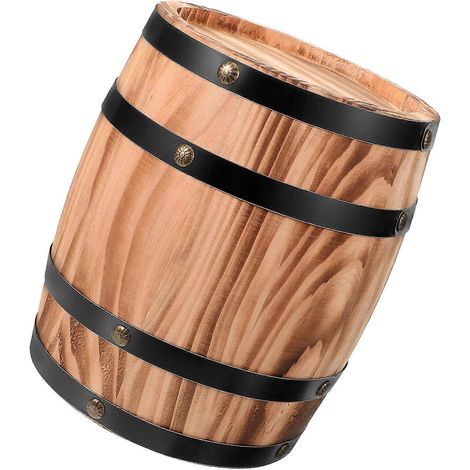Modèle de tonneau à vin, forme de tonneau, décoration intérieure, café, 20 x 16 x 16 cm, 1 pièce (1/5)