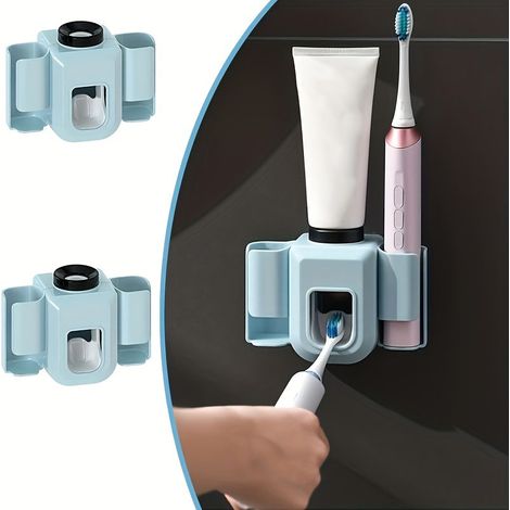 2 Supports Brosse Dents Muraux Sans Perçage (1/3)