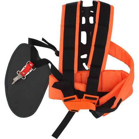 harnais de débroussailleuse universelle, Sangle double harnais Rembourré Ajustable pour débroussailleuse et coupe-bordures (1/5)
