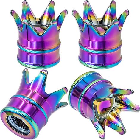Lot de 8 Bouchons de Valve en Aluminium, Universels pour Voitures, Vélos, Camions, Motos, Accessoires Auto (1/5)
