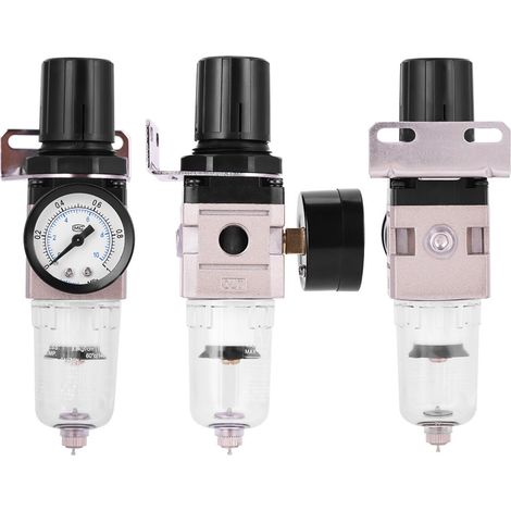 AW2000-02 Luftaufbereitungseinheit Filter Pneumatischer Regler Öl-Wasser-Abscheider (1/5)