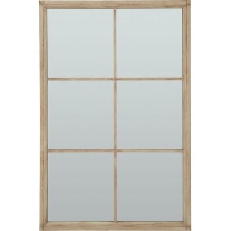 XL Window Mirror - Washed Wood - L4 x W112 x H170 cm - Brown