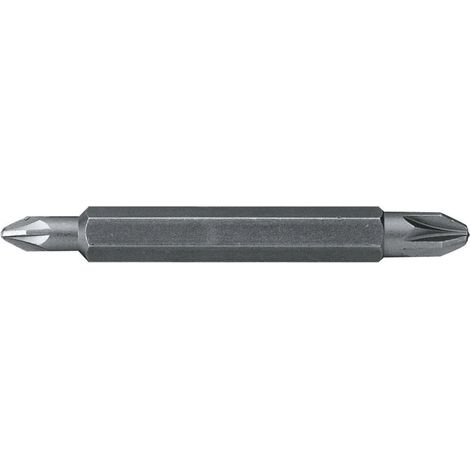 Phillips-Doppelbit PH1&2 lang 60 mm, 10 Stück - S/68-784-1