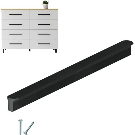 Tirador de mueble negro PARA tirador de mueble PARA armario de cocina 320/340 MM espejo AKS (1/5)