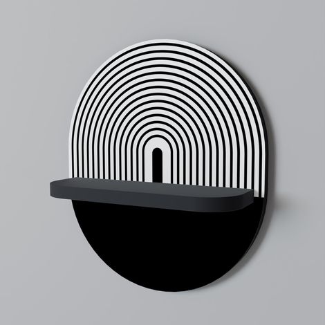 Étagère ovale DUSK VIBRATION noire (1/5)