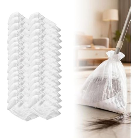 Lot de 10 housses de balai jetables, anti-poussière, bloquent les poils d'animaux et la poussière, faciles à mettre et à enlever pour balais et pelles à poussière standard, garde les mains propres (30 (1/5)