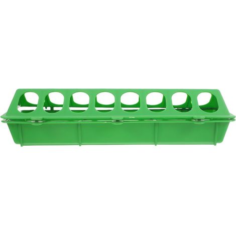Mangeoire pour Bétail en Plastique Vert 300x120x80 Mm Usage Extérieur avec Grande Capacité Adaptée aux Poulets et Pigeons (1/5)