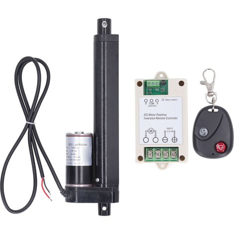 Actuateur Linéaire Électrique 1000N 150mm Course IP65 Étanche Alliage Aluminium Faible Bruit avec Interrupteurs de Fin de Course, Télécommande et Contrôleur