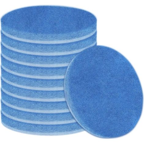 Lot de 10 filtres de rechange circulaires en polyester pour grille d'aération de sèche-linge d'intérieur (1/5)