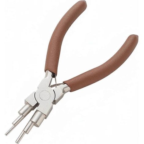 Ensemble pinces bijoux outils fil acier nickelé enrouler façonner saisir réparations artisanales poignées marron 165x42x28 cm (1/5)