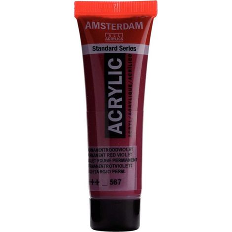 Peinture acrylique violette - AMSTERDAM - Acrilico Standard - 20 ml - Violet permanent - Résistante à la lumière (1/2)