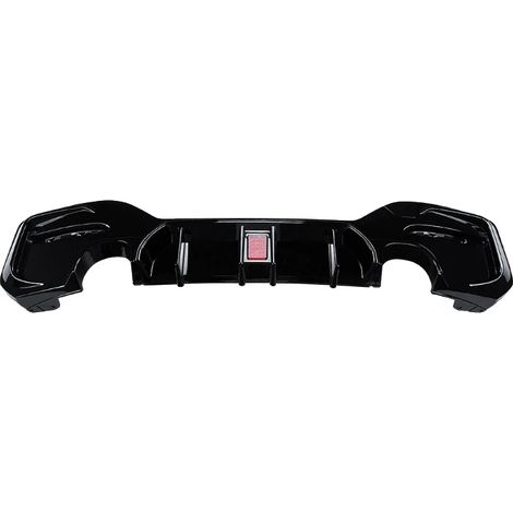 Difusor de parachoques trasero, plástico ABS de alta calidad, mejora estética deportiva, luz W doble individual (1/2)