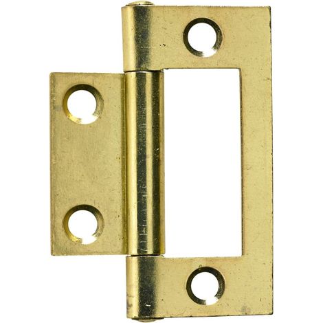 Hettich Lamellentürscharnier 50 x 23 mm, vermessingt, 2 Stück Topfscharnier