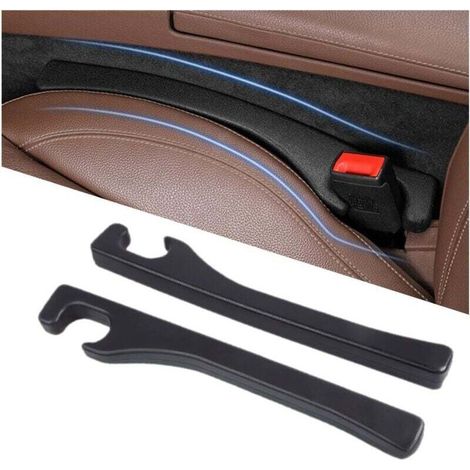 A set of 2 universal plugs to fill the gap between the seat and the center console of the car to prevent objects from falling. (1/4)