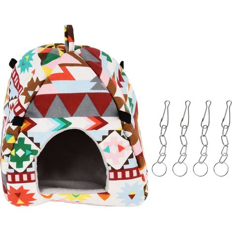 Lit suspendu chaud pour hamster, cochon d'Inde et oiseau - Cage refuge douillette (1/5)