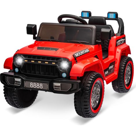 GARVEE Kinder Elektroauto 12V mit 2.4G Fernbedienung, 2x35W Motor, Musik über Bluetooth & USB, Sicherheitsgurt, Kinderfahrzeug ab 3 Jahren für Indoor & Outdoor, Rot (1/5)