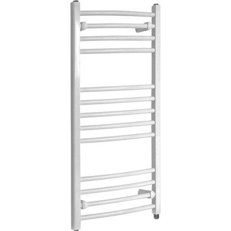 Hudson Reed Ive - Sèche-Serviettes Design Électrique Moderne Incurvé - Blanc  - 100 cm x 49.8 cm