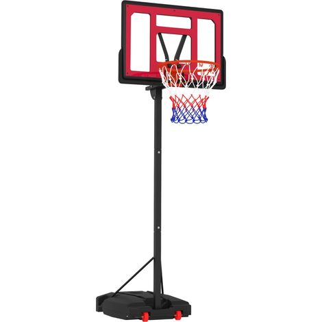 Panier basket enfant réglable 200-260 cm avec roulettes et sac lestage, support stable extérieur (1/5)