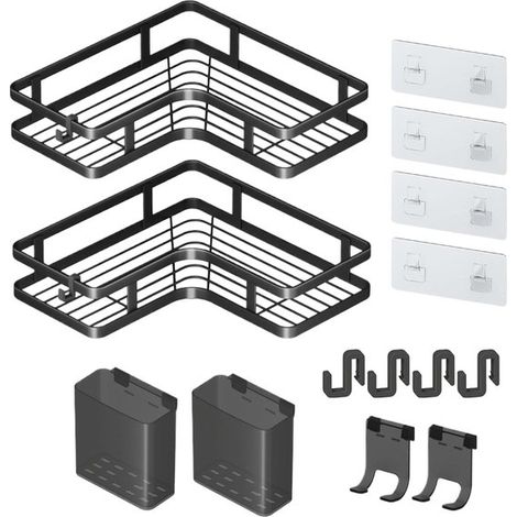 Estantería de baño, Capacidad de carga de 15 kg, adecuada para colocar champús en cocinas, baños, lavaderos, aseos y más (1/5)