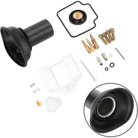 Kit di riparazione per carburatore – Parti di ricambio compatibili con motociclette Honda CBX250 Twister (guarnizione, membrana, gicleur, vite)-lsw