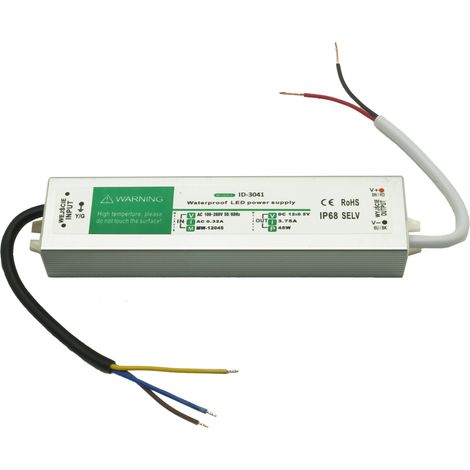 LED-Netzteil, hermetisch, IP67, 3,75 A, 45 W, 12 V DC, Idealed ID-3041 (1/3)