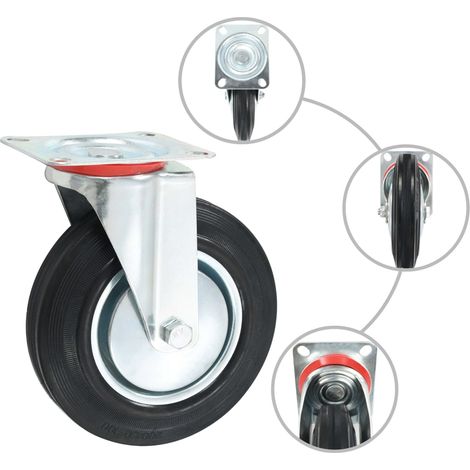 vidaXL Ruedas giratorias 4 unidades 200 mm (1/2)
